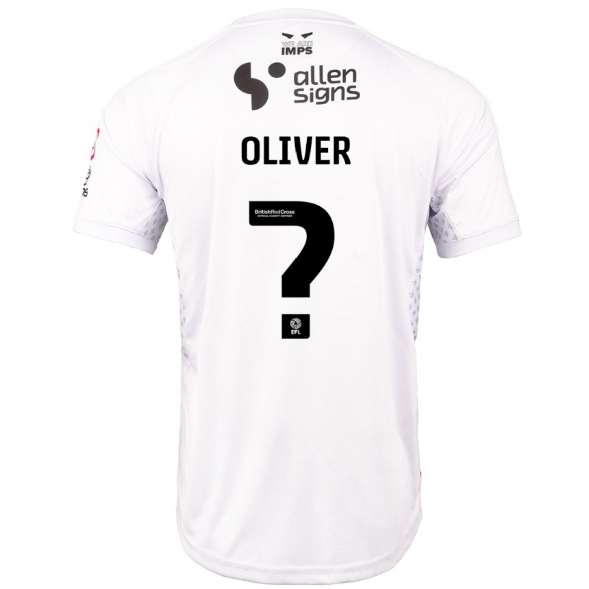 Niño Fútbol Camiseta Denny Oliver #0 Rojo Blanco 2ª Equipación 2024/25 México