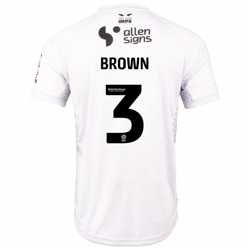 Niño Fútbol Camiseta Jaden Brown #3 Rojo Blanco 2ª Equipación 2024/25 México