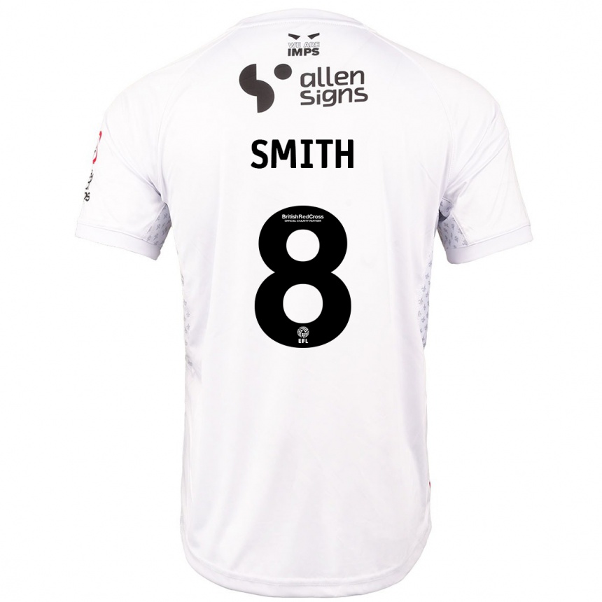 Niño Fútbol Camiseta Alistair Smith #8 Rojo Blanco 2ª Equipación 2024/25 México