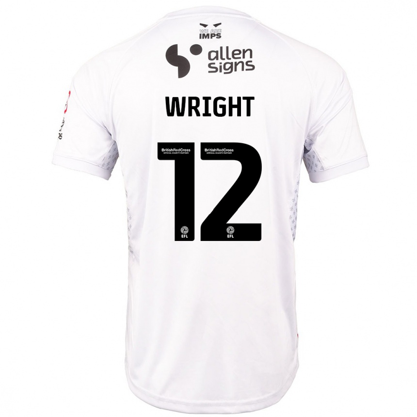 Niño Fútbol Camiseta Jordan Wright #12 Rojo Blanco 2ª Equipación 2024/25 México