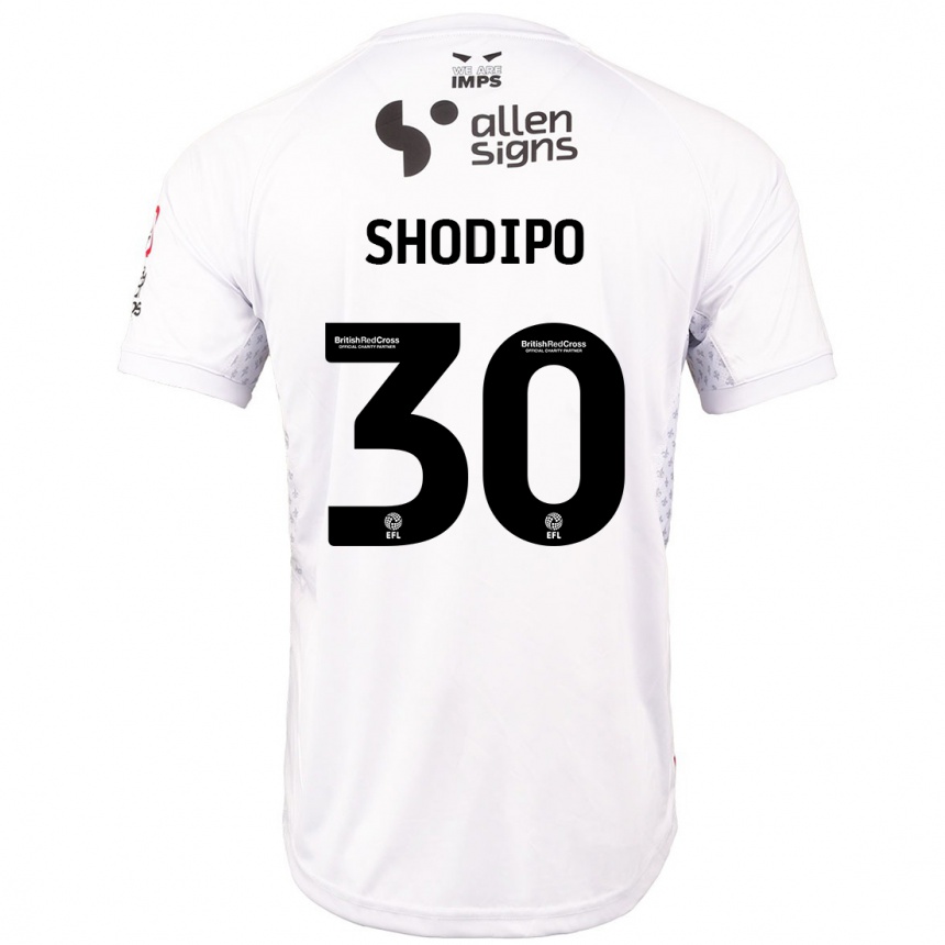 Niño Fútbol Camiseta Olamide Shodipo #30 Rojo Blanco 2ª Equipación 2024/25 México