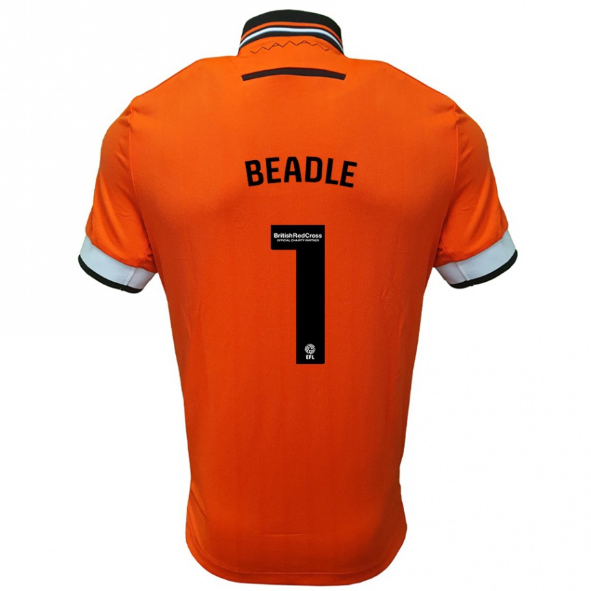 Niño Fútbol Camiseta James Beadle #1 Naranja Blanco 2ª Equipación 2024/25 México