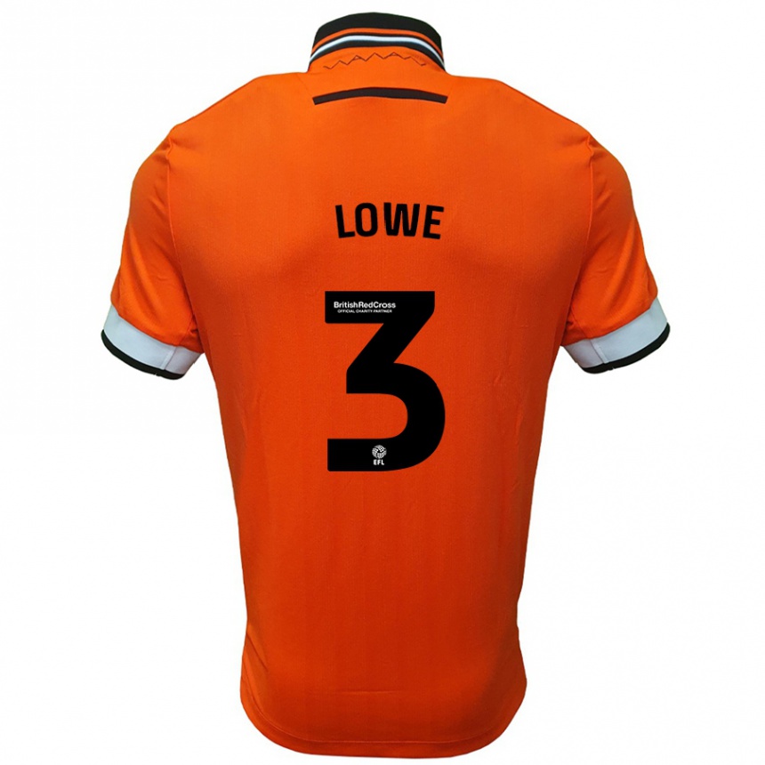 Niño Fútbol Camiseta Max Lowe #3 Naranja Blanco 2ª Equipación 2024/25 México