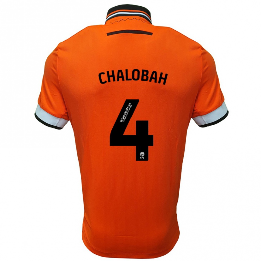 Niño Fútbol Camiseta Nathaniel Chalobah #4 Naranja Blanco 2ª Equipación 2024/25 México