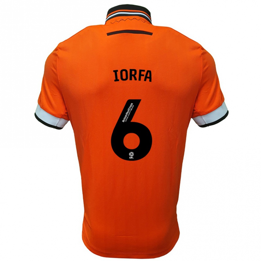 Niño Fútbol Camiseta Dominic Iorfa #6 Naranja Blanco 2ª Equipación 2024/25 México