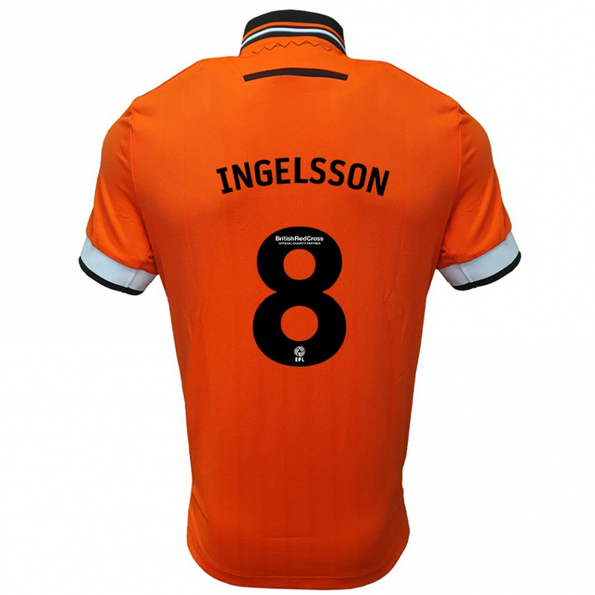 Niño Fútbol Camiseta Svante Ingelsson #8 Naranja Blanco 2ª Equipación 2024/25 México