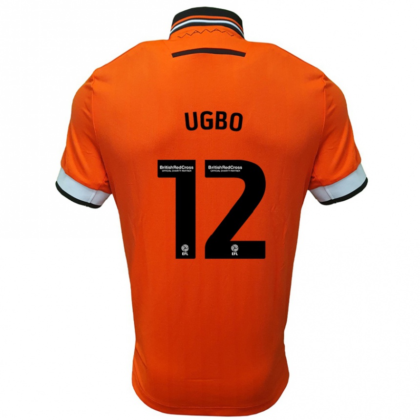 Niño Fútbol Camiseta Iké Ugbo #12 Naranja Blanco 2ª Equipación 2024/25 México