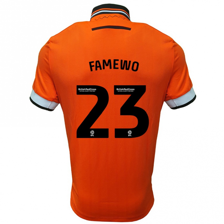 Niño Fútbol Camiseta Akin Famewo #23 Naranja Blanco 2ª Equipación 2024/25 México