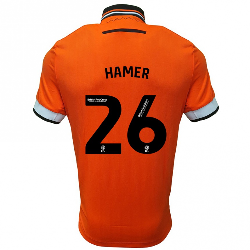 Niño Fútbol Camiseta Ben Hamer #26 Naranja Blanco 2ª Equipación 2024/25 México