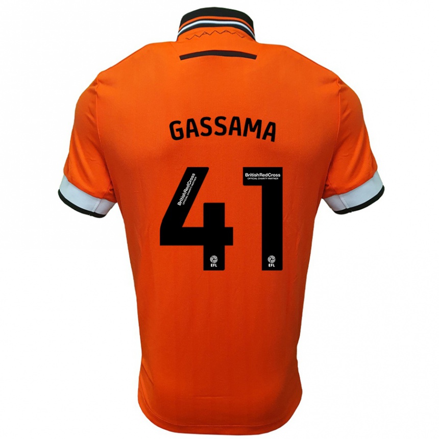 Niño Fútbol Camiseta Djeidi Gassama #41 Naranja Blanco 2ª Equipación 2024/25 México