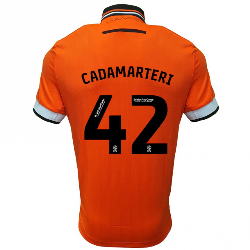 Niño Fútbol Camiseta Bailey Cadamarteri #42 Naranja Blanco 2ª Equipación 2024/25 México