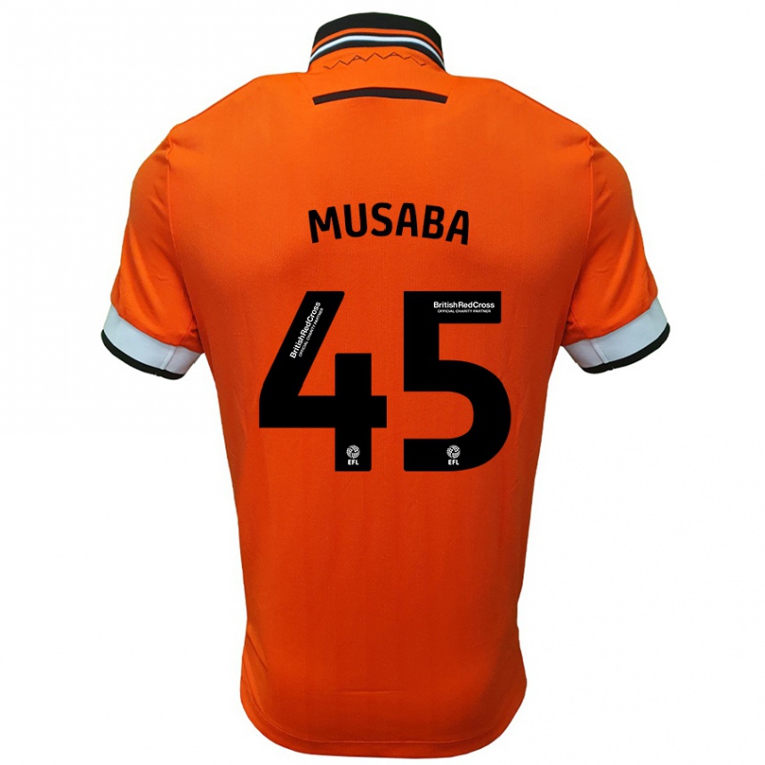 Niño Fútbol Camiseta Anthony Musaba #45 Naranja Blanco 2ª Equipación 2024/25 México