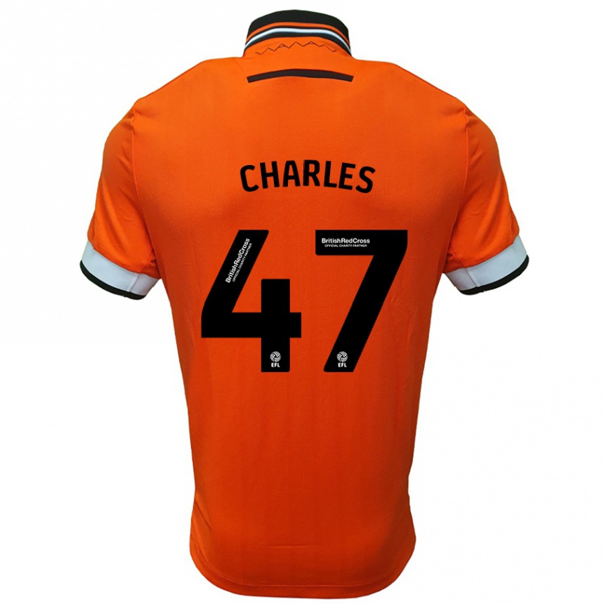 Niño Fútbol Camiseta Pierce Charles #47 Naranja Blanco 2ª Equipación 2024/25 México