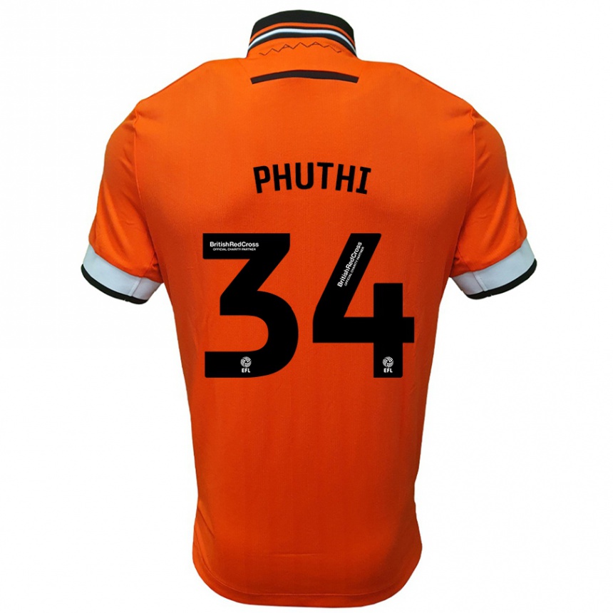 Niño Fútbol Camiseta Joey Phuthi #34 Naranja Blanco 2ª Equipación 2024/25 México