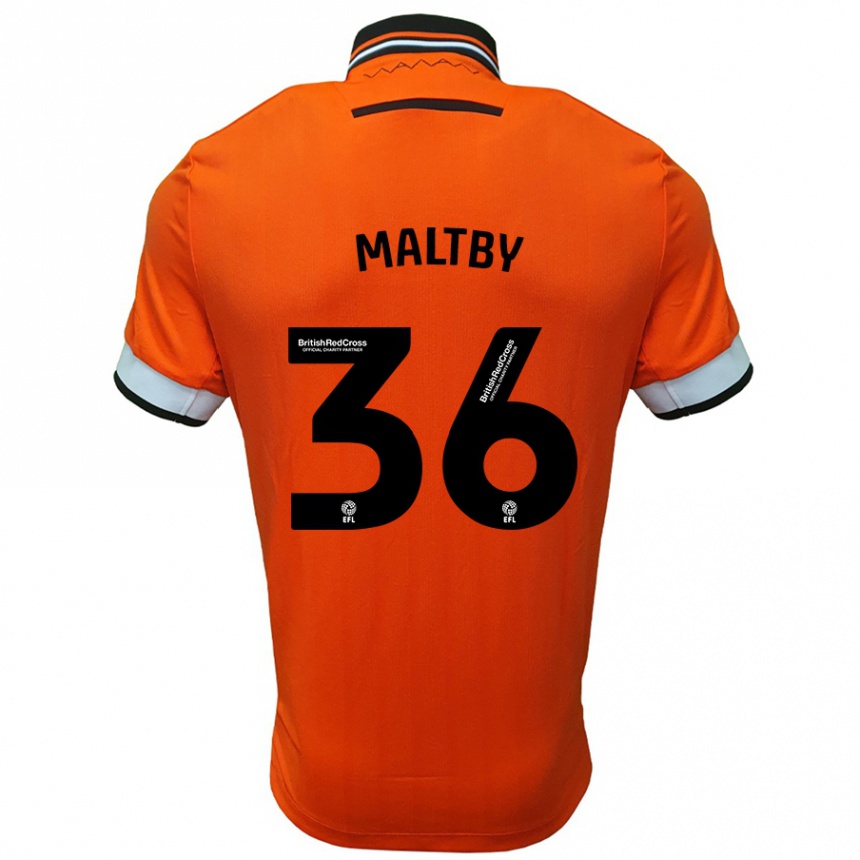 Niño Fútbol Camiseta Mackenzie Maltby #36 Naranja Blanco 2ª Equipación 2024/25 México