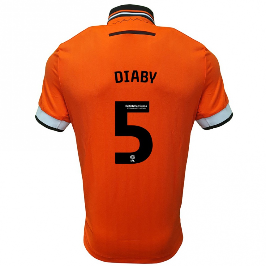 Niño Fútbol Camiseta Bambo Diaby #5 Naranja Blanco 2ª Equipación 2024/25 México