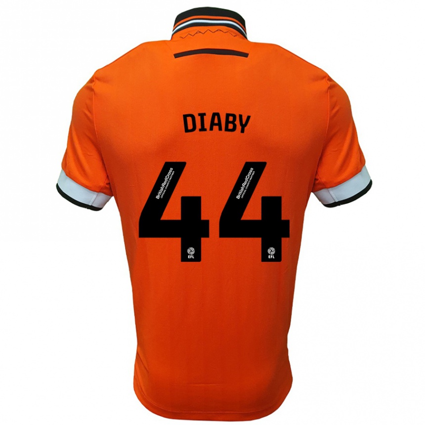 Niño Fútbol Camiseta Momo Diaby #44 Naranja Blanco 2ª Equipación 2024/25 México