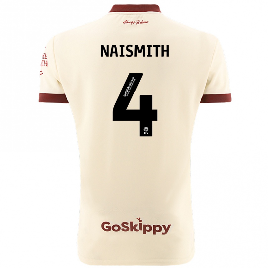 Niño Fútbol Camiseta Kal Naismith #4 Crema Blanco 2ª Equipación 2024/25 México