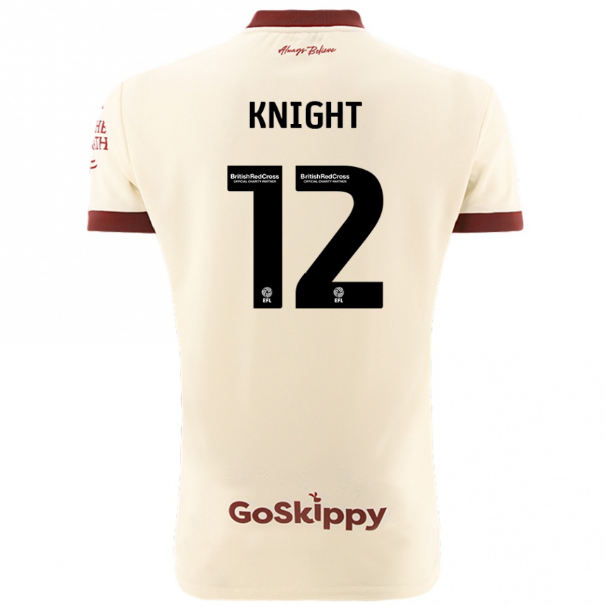 Niño Fútbol Camiseta Jason Knight #12 Crema Blanco 2ª Equipación 2024/25 México