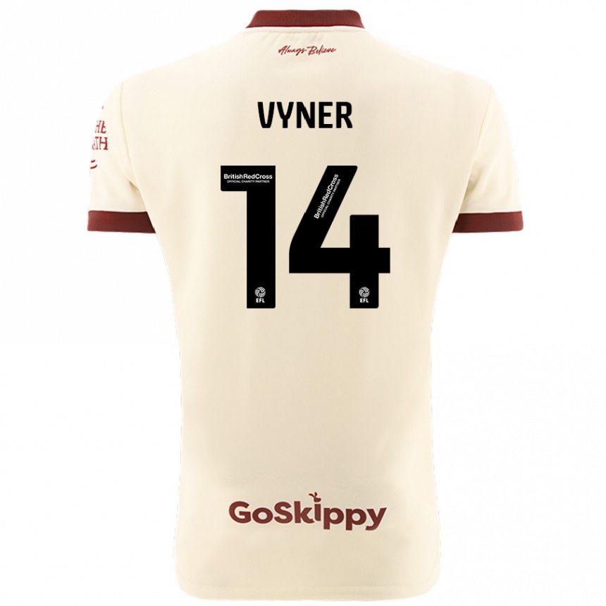 Niño Fútbol Camiseta Zak Vyner #14 Crema Blanco 2ª Equipación 2024/25 México