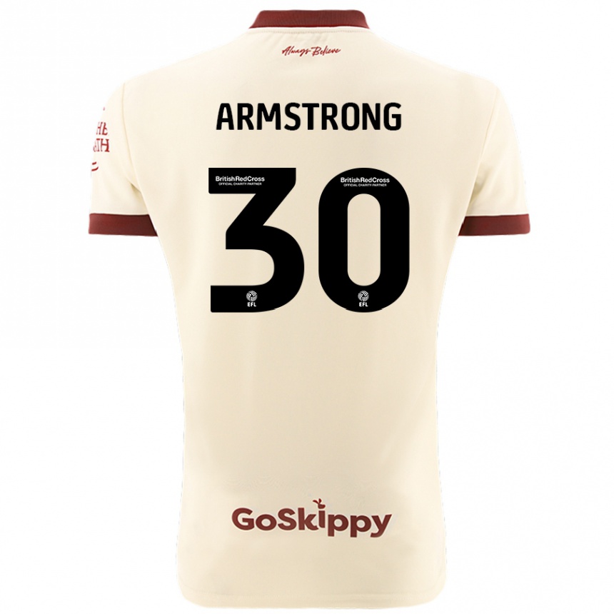 Niño Fútbol Camiseta Sinclair Armstrong #30 Crema Blanco 2ª Equipación 2024/25 México