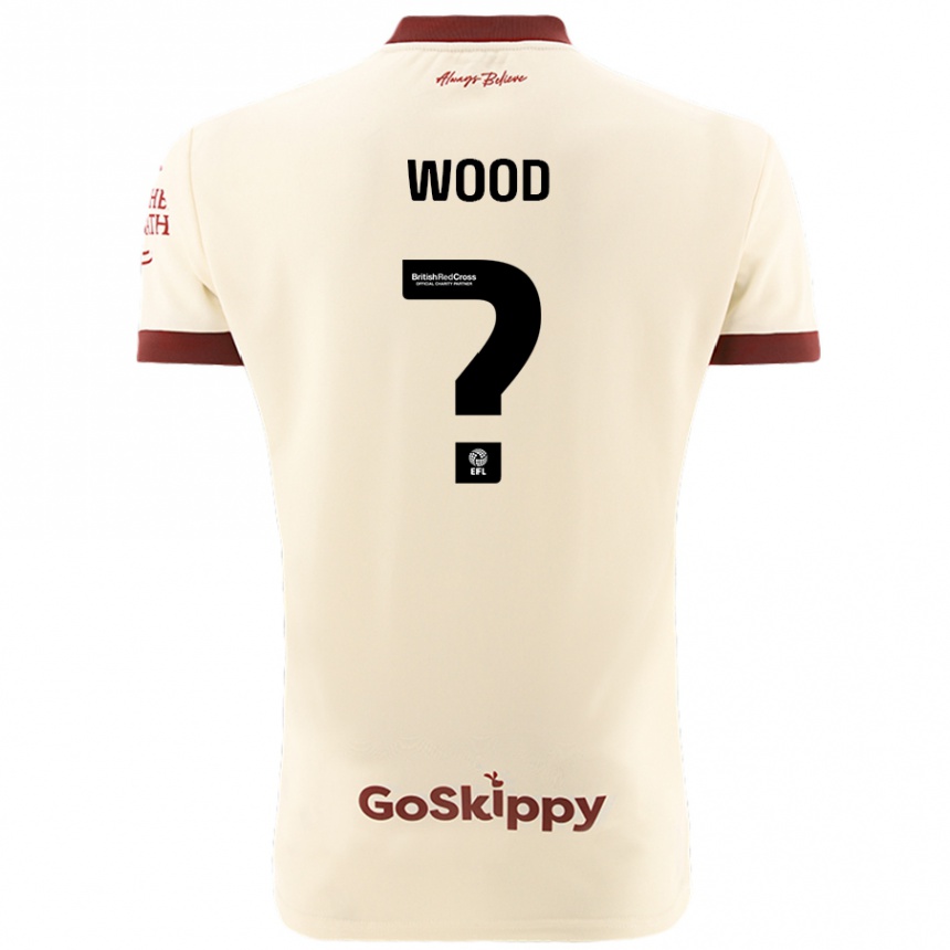 Niño Fútbol Camiseta Callum Wood #0 Crema Blanco 2ª Equipación 2024/25 México