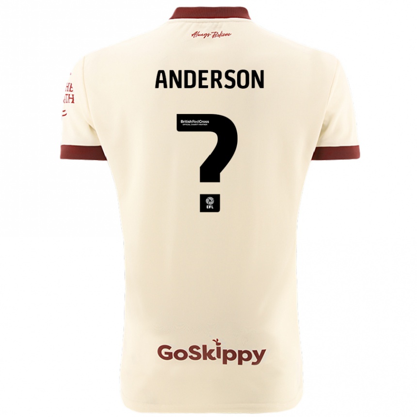 Niño Fútbol Camiseta Taine Anderson #0 Crema Blanco 2ª Equipación 2024/25 México