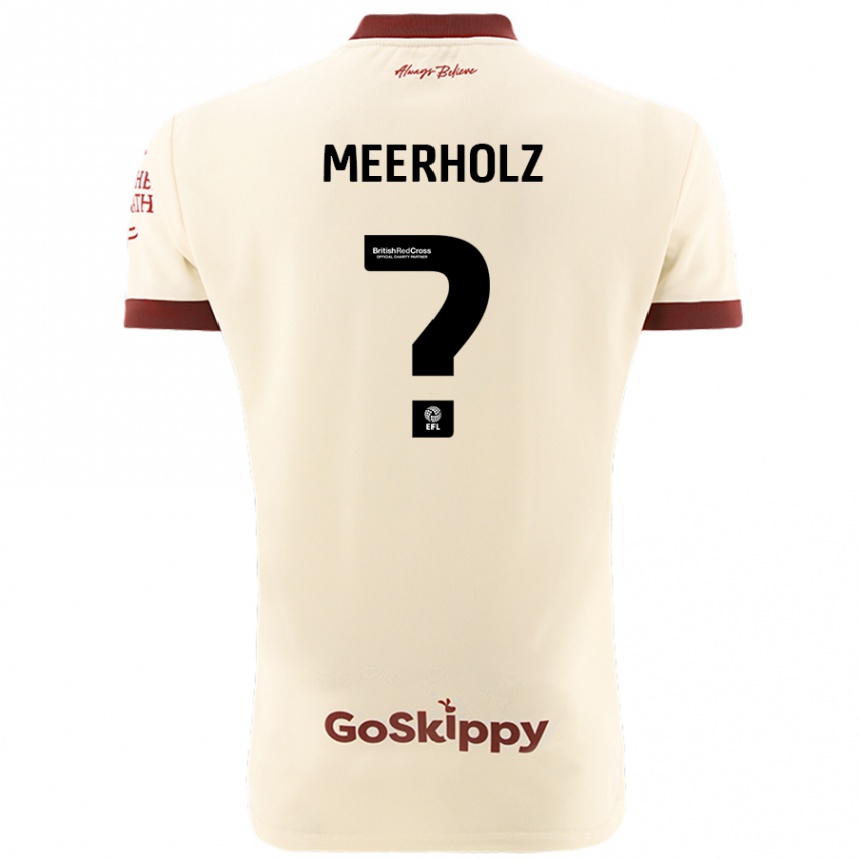 Niño Fútbol Camiseta Jed Meerholz #0 Crema Blanco 2ª Equipación 2024/25 México