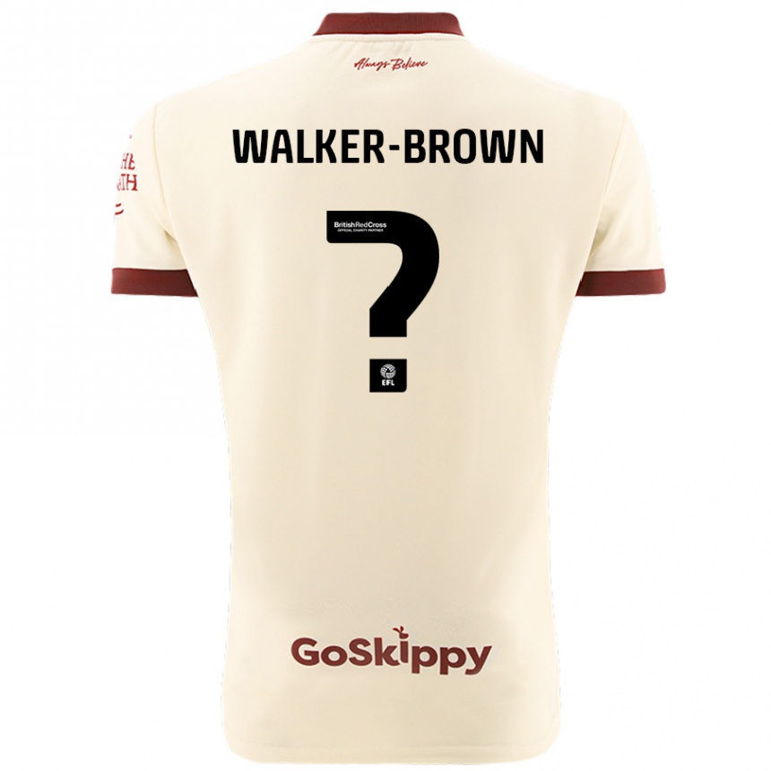 Niño Fútbol Camiseta Rushon Walker-Brown #0 Crema Blanco 2ª Equipación 2024/25 México