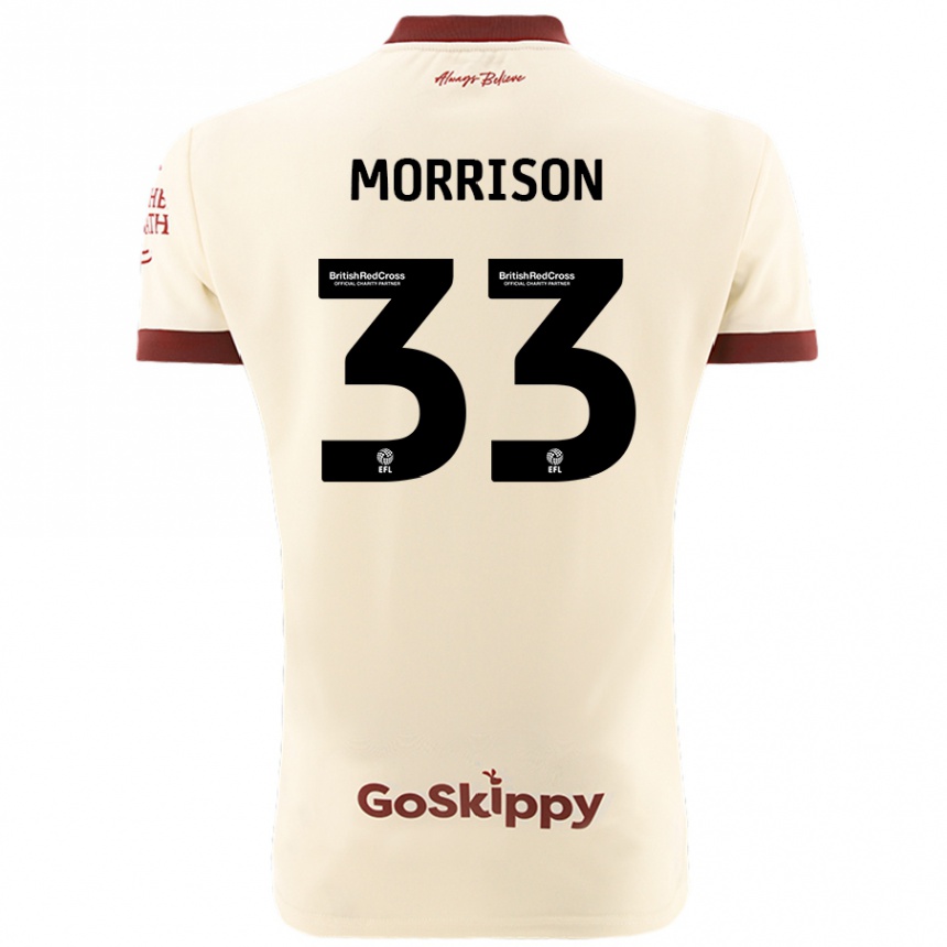 Niño Fútbol Camiseta Elijah Morrison #33 Crema Blanco 2ª Equipación 2024/25 México