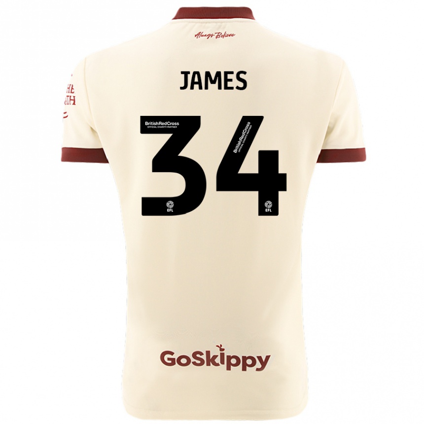 Niño Fútbol Camiseta Joseph James #34 Crema Blanco 2ª Equipación 2024/25 México