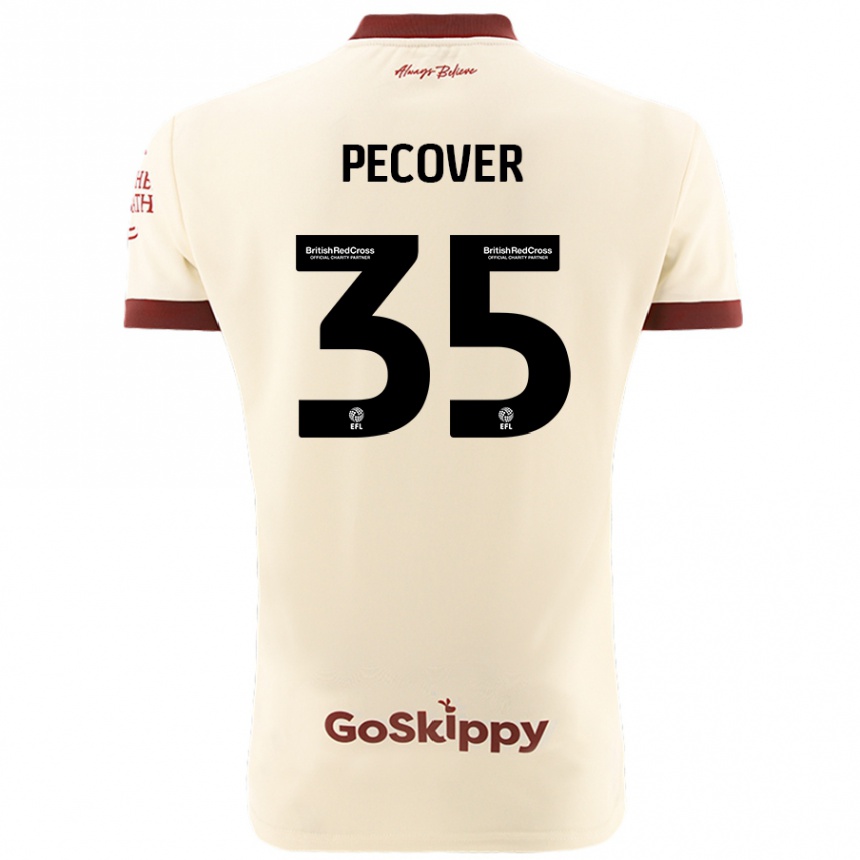 Niño Fútbol Camiseta Leo Pecover #35 Crema Blanco 2ª Equipación 2024/25 México