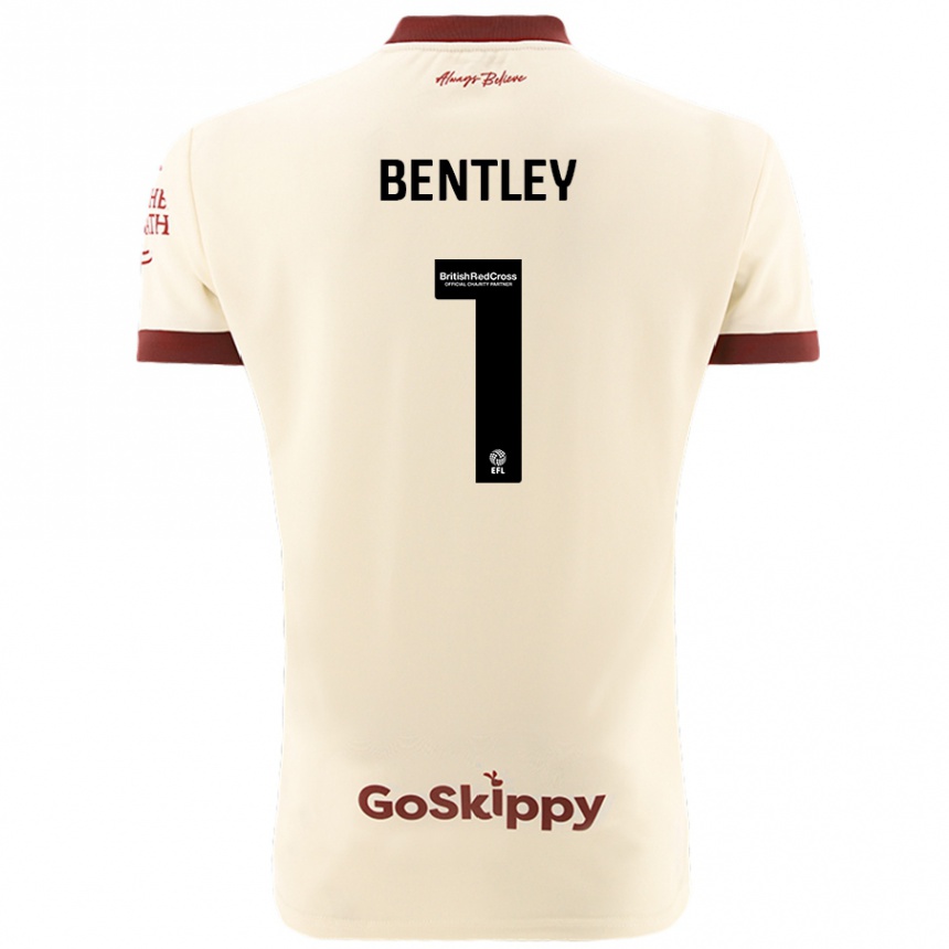 Niño Fútbol Camiseta Fran Bentley #1 Crema Blanco 2ª Equipación 2024/25 México