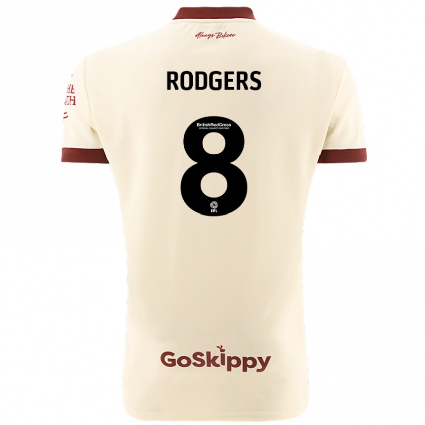 Niño Fútbol Camiseta Amy Rodgers #8 Crema Blanco 2ª Equipación 2024/25 México