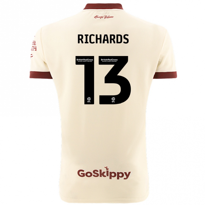 Niño Fútbol Camiseta Harvey Wiles-Richards #13 Crema Blanco 2ª Equipación 2024/25 México