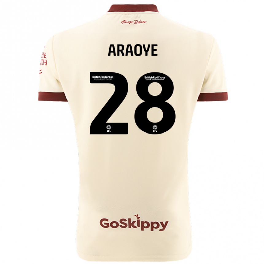 Niño Fútbol Camiseta Raphael Araoye #28 Crema Blanco 2ª Equipación 2024/25 México