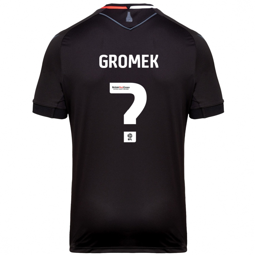 Niño Fútbol Camiseta Wiktor Gromek #0 Negro 2ª Equipación 2024/25 México