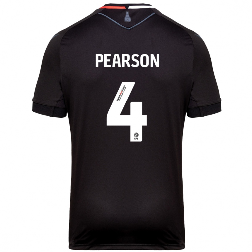 Niño Fútbol Camiseta Ben Pearson #4 Negro 2ª Equipación 2024/25 México