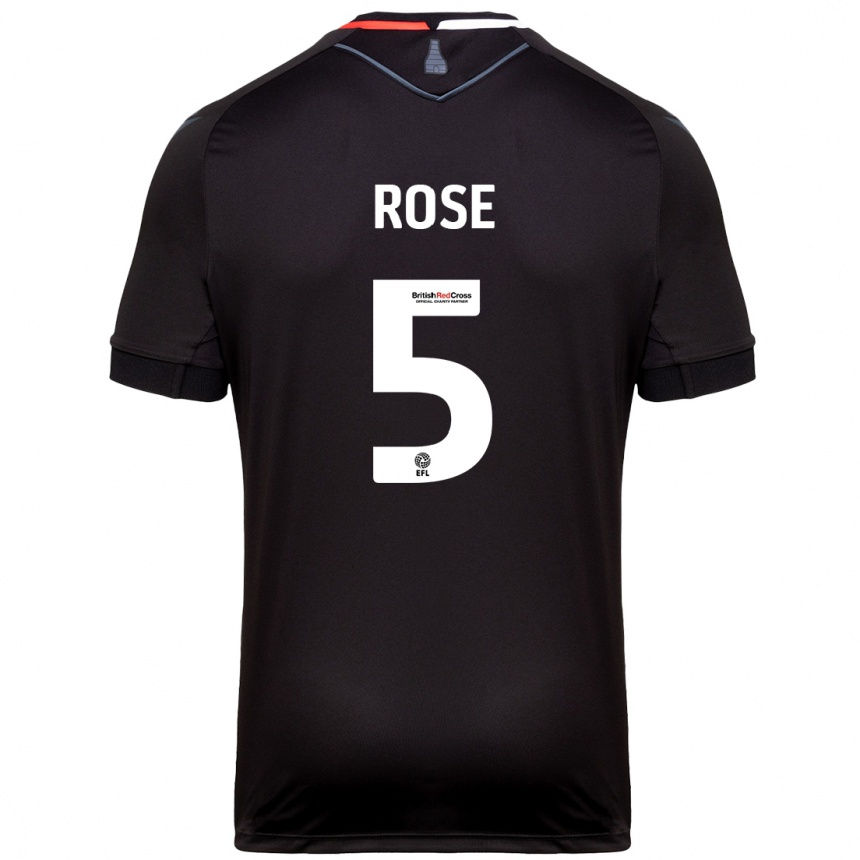 Niño Fútbol Camiseta Michael Rose #5 Negro 2ª Equipación 2024/25 México