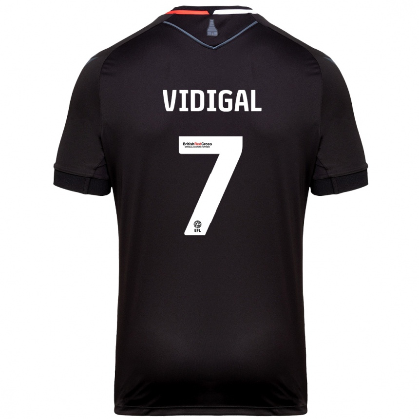 Niño Fútbol Camiseta André Vidigal #7 Negro 2ª Equipación 2024/25 México