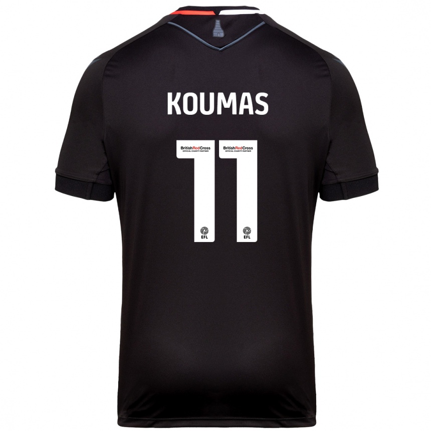 Niño Fútbol Camiseta Lewis Koumas #11 Negro 2ª Equipación 2024/25 México