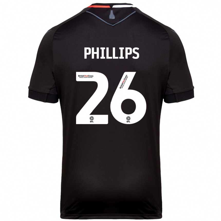 Niño Fútbol Camiseta Ashley Phillips #26 Negro 2ª Equipación 2024/25 México