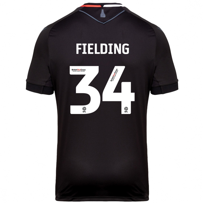 Niño Fútbol Camiseta Frank Fielding #34 Negro 2ª Equipación 2024/25 México