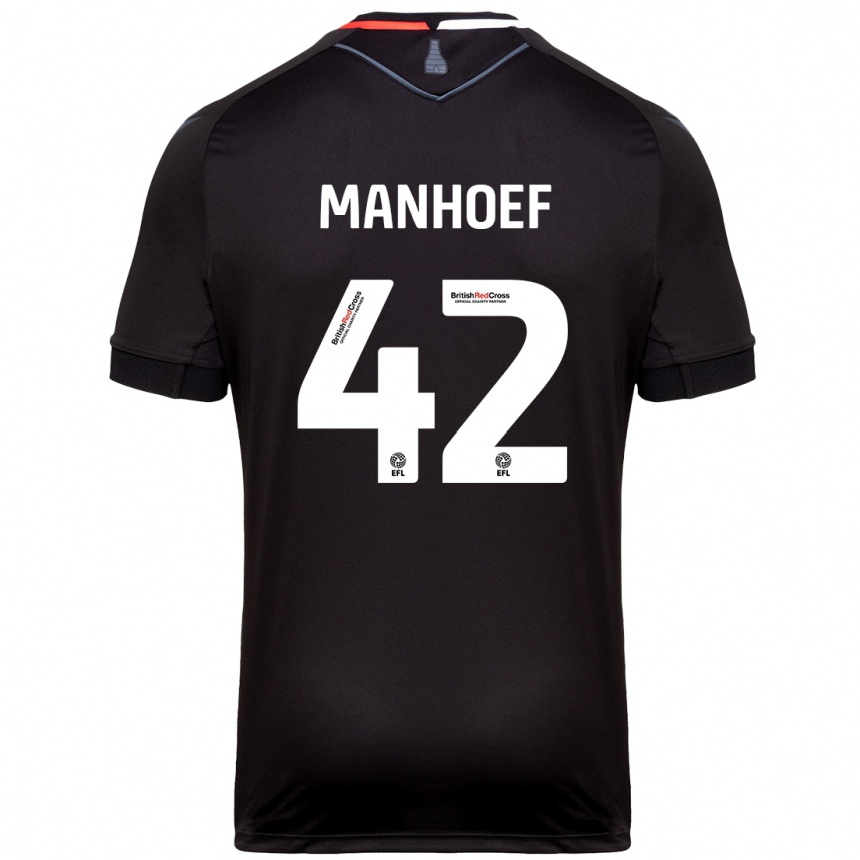 Niño Fútbol Camiseta Million Manhoef #42 Negro 2ª Equipación 2024/25 México