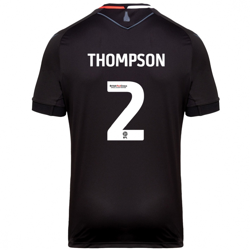 Niño Fútbol Camiseta Sophie Thompson #2 Negro 2ª Equipación 2024/25 México