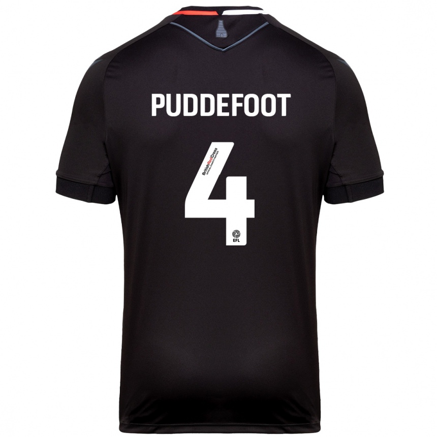 Niño Fútbol Camiseta Danielle Puddefoot #4 Negro 2ª Equipación 2024/25 México