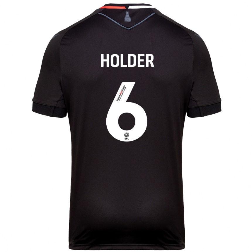 Niño Fútbol Camiseta Molly Holder #6 Negro 2ª Equipación 2024/25 México