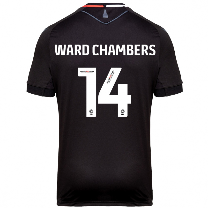 Niño Fútbol Camiseta Courtnay Ward-Chambers #14 Negro 2ª Equipación 2024/25 México