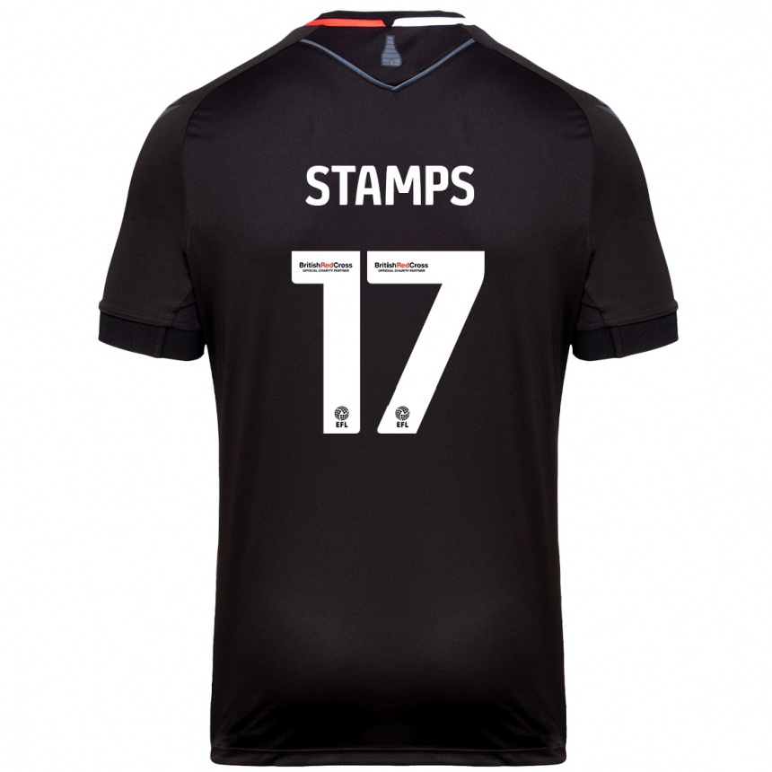 Niño Fútbol Camiseta Shannon Stamps #17 Negro 2ª Equipación 2024/25 México