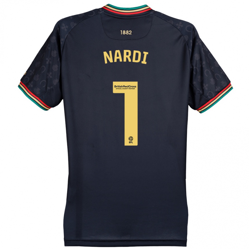 Niño Fútbol Camiseta Paul Nardi #1 Azul Marino Oscuro 2ª Equipación 2024/25 México